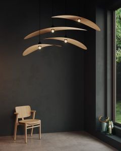Wayra oak suspended lamp