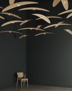 Wayra oak suspended lamp