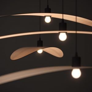 Wayra oak suspended lamp